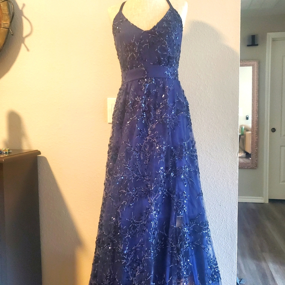 CACHE formal Dress Navy blue  Size 0